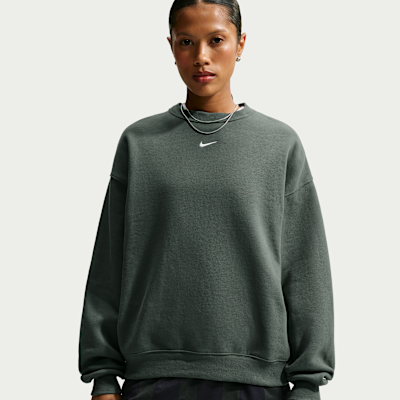 Nike Studio Fleece Medium Weight Women's Oversized Crew-Neck